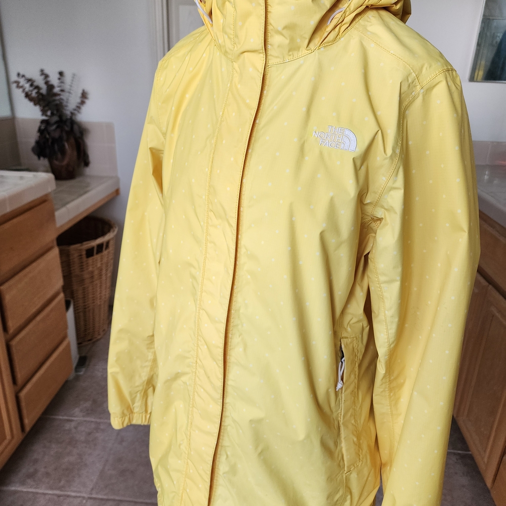 The North Face Women's Resolve Parka in Yellow Classic Dot - Jacket Raincoat M - Picture 4 of 10